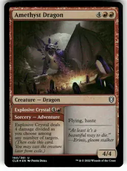 Amethyst Dragon 160 NM Foil MTG CLB Magic - Image 1