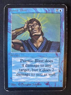 English - MTG Psionic Blast - HP - Limited Edition Alpha - Image 1