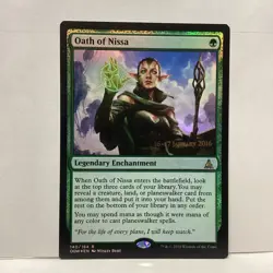 MTG Oath of Nissa Magic: The Gathering Prerelease Foil Rare #140 - Image 1