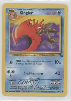 Kingler Pokemon Fossil #38 1999 - Image 1