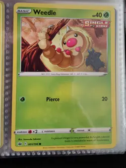2021 Pokemon TCG Chilling Reign - Weedle 001/198 - Common English Card NM/LP - Image 1