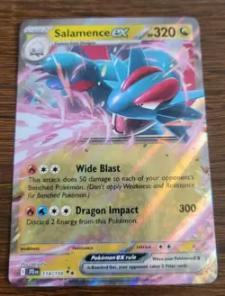 2025 Pokemon Journey Together SALAMENCE EX 114/159 Double Rare - Image 1