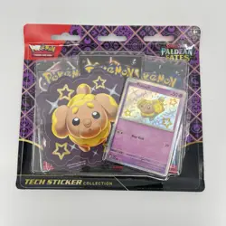 Pokemon Paldean Fates Tech Sticker Collection 3 Booster Pack Blister- Fidough - Image 1