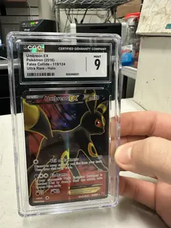 [CGC 9 MINT] Umbreon EX #119 Full Art 2016 Pokemon XY Fates Collide MINT Graded - Image 1