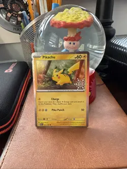 Pikachu 25/165 Holiday Calendar Promo Stamp SEALED Pokemon TCG - Image 1