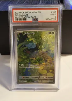 PSA 9 - Bulbasaur 166/165 Pokemon 151 Mew EN Illustration Rare - Image 1
