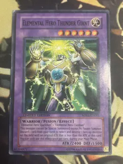 Yugioh: Elemental Hero Thunder Giant - MF01-EN001 - Parallel Rare Limited Ed HP - Image 1