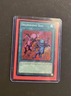 Yugioh Delinquent Duo LCKC-EN101 Secret Rare 1st Ed NM - Image 1