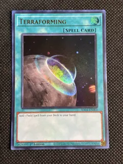 YuGiOh! - Terraforming RA04-EN084 Ultra Rare 1st Edition Near Mint - Image 1