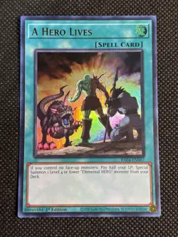 YuGiOh! - A Hero Lives RA04-EN087 Ultra Rare 1st Edition Near Mint - Image 1