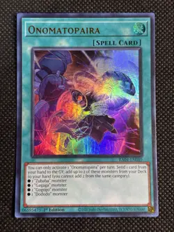 YuGiOh! - Onomatopaira RA04-EN089 Ultra Rare 1st Edition Near Mint - Image 1