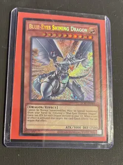 Yugioh! Blue-Eyes Shining Dragon LCKC-EN008 Secret Rare Unlimited NM - Image 1