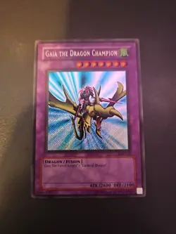Gaia The Dragon Champion Secret - LOB-125 Yugioh Card - Image 1