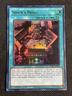 YuGiOh! - Shien's Dojo RA04-EN088 Ultra Rare 1st Edition Near Mint - Image 1