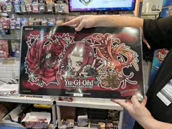 YuGiOh Playmat Exclusive AKIZA BLACKROSE DRAGON 2025 NYCC Exclusive - Image 1