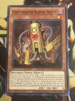 Yugioh: Unauthorized Bootup Device - ROTD-EN027 - Common - 1st Edition - NM - Image 1
