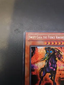 Swift Gaia the Fierce Knight CT1-EN004 Secret Rare 2004 Tin Yugioh Card MP - Image 4