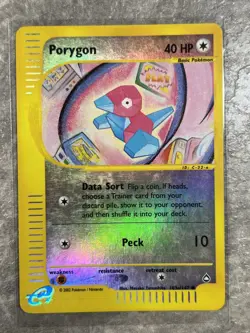 Porygon 103A/147 Pokemon TCG Aquapolis Reverse Holo Card (Light Play) LP - Image 1
