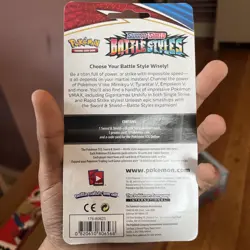 Pokemon Sword And Shield Battle Styles Booster Pack Arrokuda Card Coin Sealed - Image 3