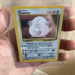 Pokemon TCG Chansey Base Set Holo Unlimited Rare Card 3/102 LP/NM Condition - Image 4