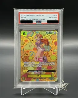 PSA 10 Nami ONE PIECE Card Game Japanese OP08-106 OP09 Special Alt Art - Image 1