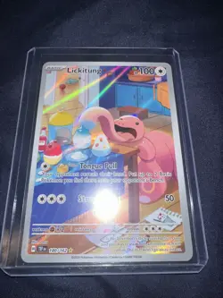 Pokemon TCG Lickitung 180/162 Temporal Forces Holo Card Illustration Rare - Image 1