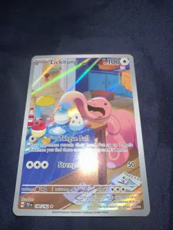 Pokemon TCG Lickitung 180/162 Temporal Forces Holo Card Illustration Rare - Image 2