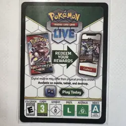 Pokemon TCG Blank Code Card Empty Error Misprint - Image 2
