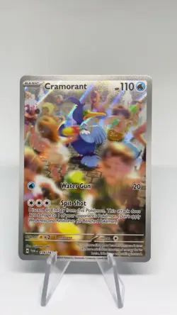 Pokemon TCG Cramorant Holo Rare Card 176/167 Twilight Masquerade Illustration - Image 1