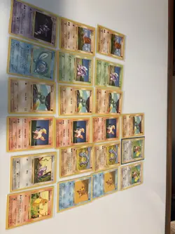 Pokemon Shadowless Base Set 21 Card Non-Holo Lot - Image 1
