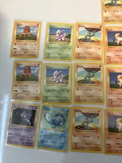 Pokemon Shadowless Base Set 21 Card Non-Holo Lot - Image 3