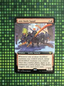 MTG Akki Battle Squad #057 Extended Art Rare Kamigawa: Neon Dynasty (NEO) - Image 1