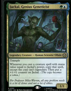 MTG Magic the Gathering Spider-Man Rare 131 Jackal Genius Geneticist - Image 1