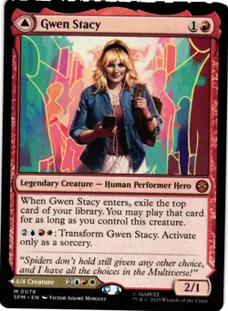 MAGIC MTG MARVEL SPIDER-MAN 0078 M GWEN STACYGHOST-SPIDER NON-FOIL - Image 1