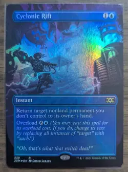 MTG Cyclonic Rift Borderless Foil from Double Masters NM - Image 1