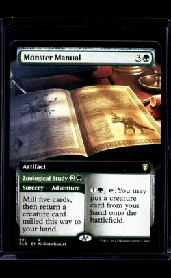 MTG Magic The Gathering CLB Battle for Baldurs Gate Extended Art Monster Manual - Image 1