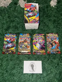 Pokemon TCG Mega Evolutions Half Booster Box (18 Packs) Unsealed - Image 1
