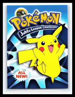 💥 2001 Topps Pokemon Johto League Champions Checklist TV Animation Edition Rare - Image 1
