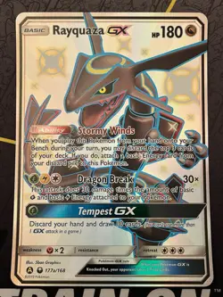JUMBO Shiny Rayquaza GX 177a Pokemon Hidden Fates Oversized Promo - NM - Image 1
