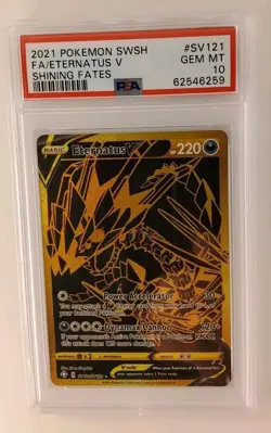 💎PSA 10 GEM MINT 2021 Pokemon Shining Fates ETERNATUS V SV121 Full Art - Image 1