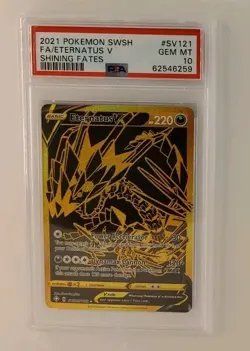 💎PSA 10 GEM MINT 2021 Pokemon Shining Fates ETERNATUS V SV121 Full Art - Image 2