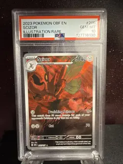 2023 Pokemon OBF Scizor Illustration Rare Gem MT PSA 10 - Image 2