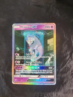 Mewtwo GX Full Art 78/73 Sun & Moon: Shining Legends Pokemon Secret Rare Mint - Image 1