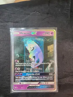 Mewtwo GX Full Art 78/73 Sun & Moon: Shining Legends Pokemon Secret Rare Mint - Image 2