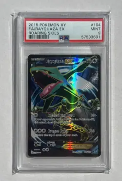 Pokemon Rayquaza EX XY Roaring Skies Full Art #104 PSA 9 Mint Low Pop Rare - Image 1