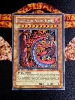 YUGIOH • URIA, LORD OF SEARING FLAMES • SECRET RARE • CT03-EN005 • LIMITED • NM - Image 1