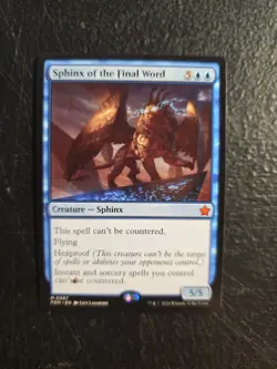 Magic the Gathering Sphinx of the Final Word Foundations MTG Card - Image 1