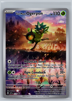 Teal Mask Ogerpon SVP123 SV Black Star Promo Full Art Holo Pokemon Card NM - Image 1