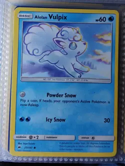Pokemon TCG Burning Shadows - Alolan Vulpix 27/147 - Common English Card NM/LP - Image 1