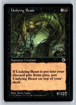 (2x) UNDYING BEAST - MTG Magic the Gathering Card - Portal - Common - Image 1